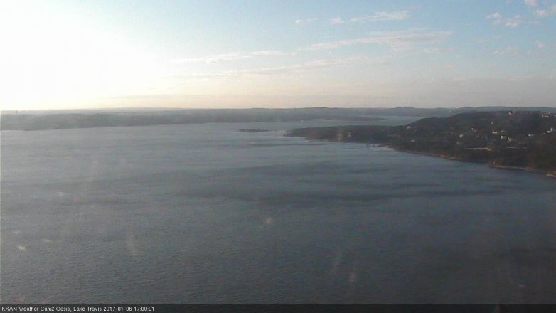 Lake Travis webcam, January 6, 2017 4:05 PM CT