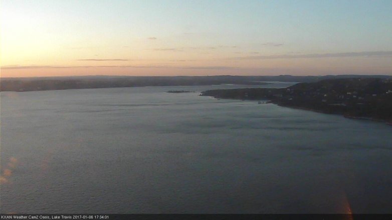 Lake Travis webcam, January 6, 2017 4:45 PM CT