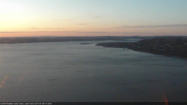 Lake Travis webcam, January 6, 2017 4:50 PM CT