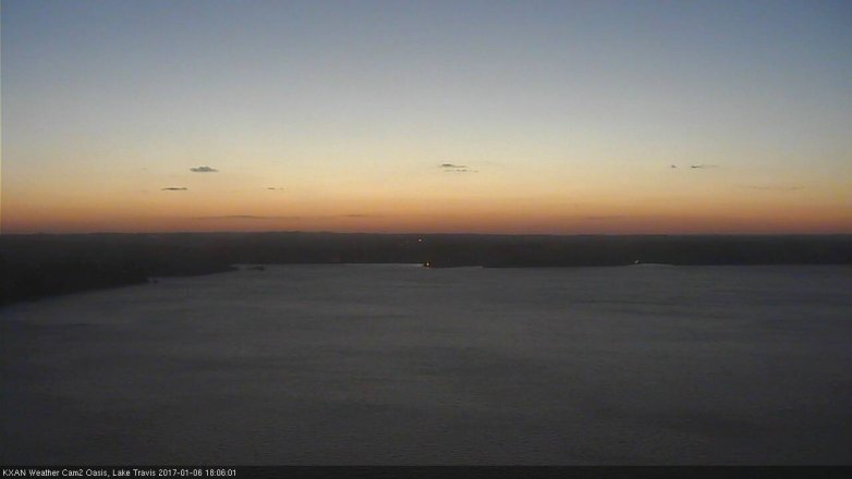 Lake Travis webcam, January 6, 2017 5:20 PM CT