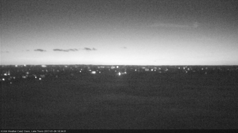 Lake Travis webcam, January 6, 2017 5:40 PM CT