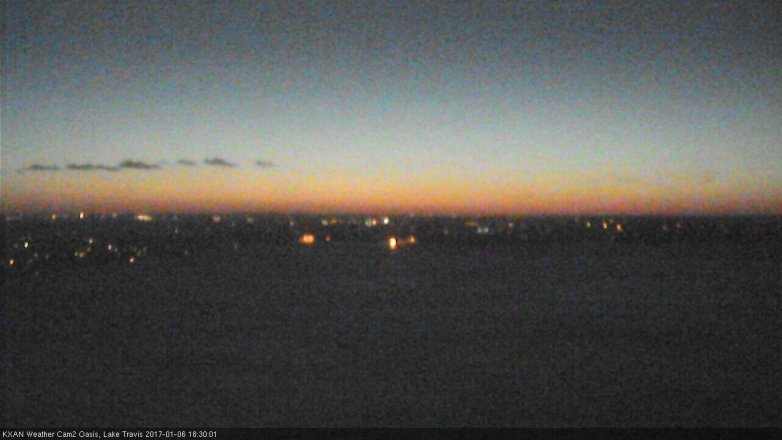 Lake Travis webcam, January 6, 2017 5:55 PM CT