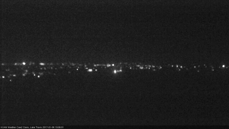 Lake Travis webcam, January 6, 2017 6:20 PM CT