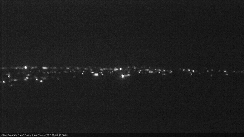 Lake Travis webcam, January 6, 2017 6:55 PM CT