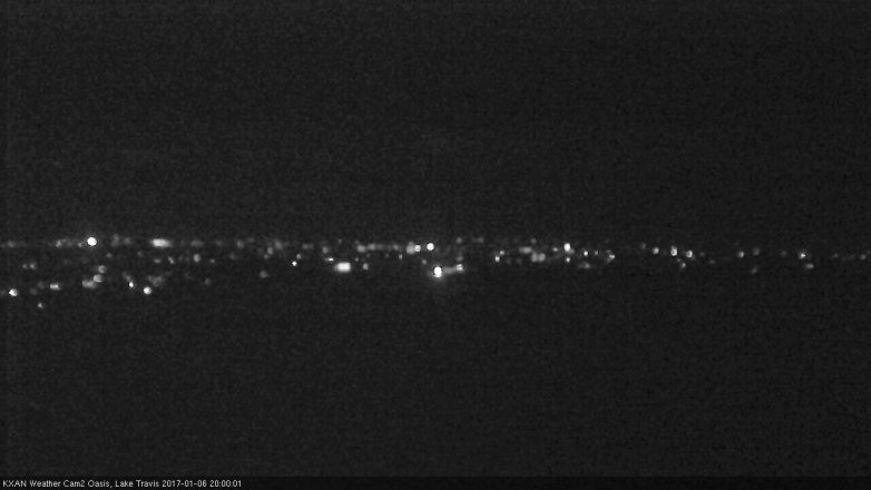 Lake Travis webcam, January 6, 2017 7:05 PM CT