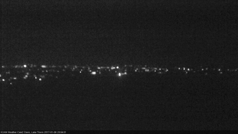 Lake Travis webcam, January 6, 2017 7:15 PM CT