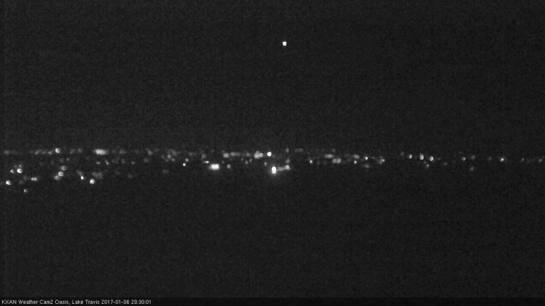 Lake Travis webcam, January 6, 2017 7:50 PM CT