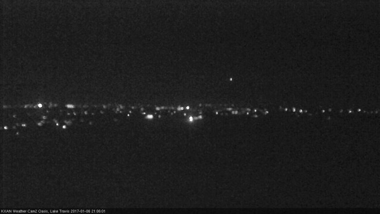 Lake Travis webcam, January 6, 2017 8:15 PM CT