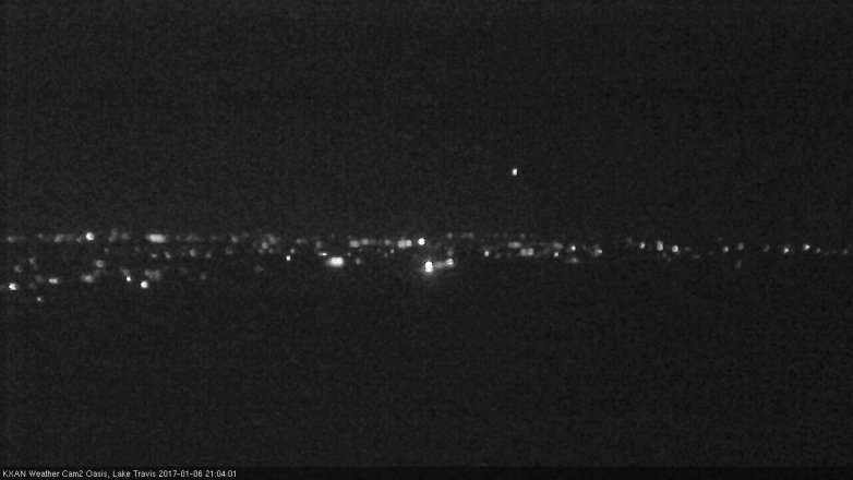Lake Travis webcam, January 6, 2017 8:20 PM CT