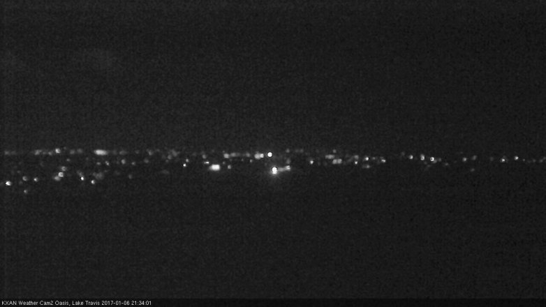 Lake Travis webcam, January 6, 2017 8:45 PM CT