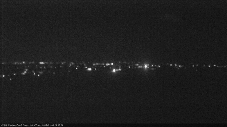 Lake Travis webcam, January 6, 2017 8:50 PM CT
