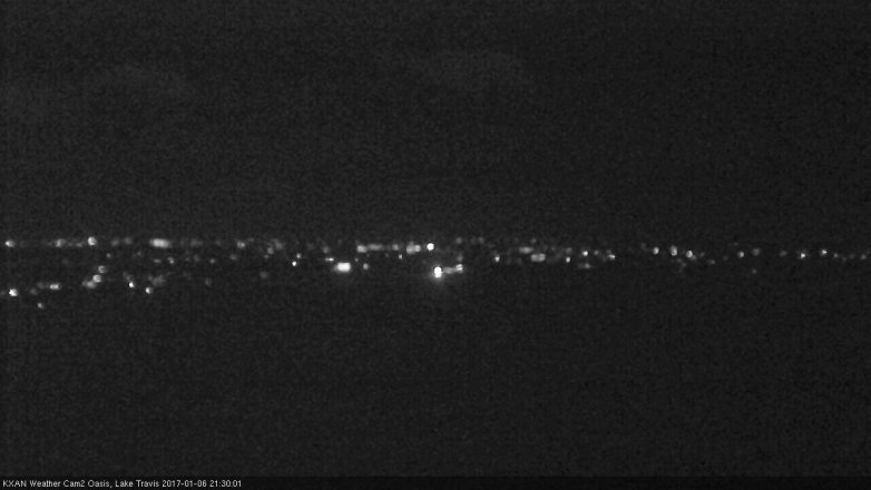 Lake Travis webcam, January 6, 2017 8:55 PM CT