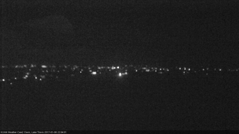 Lake Travis webcam, January 6, 2017 9:10 PM CT