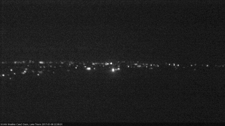 Lake Travis webcam, January 6, 2017 9:15 PM CT