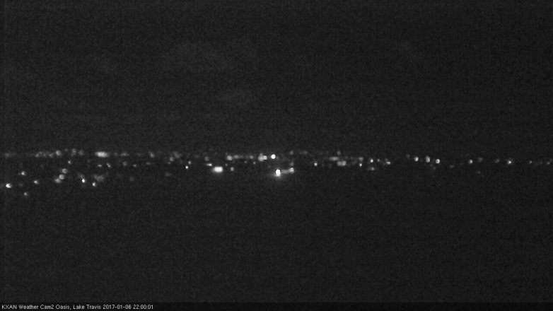 Lake Travis webcam, January 6, 2017 9:30 PM CT