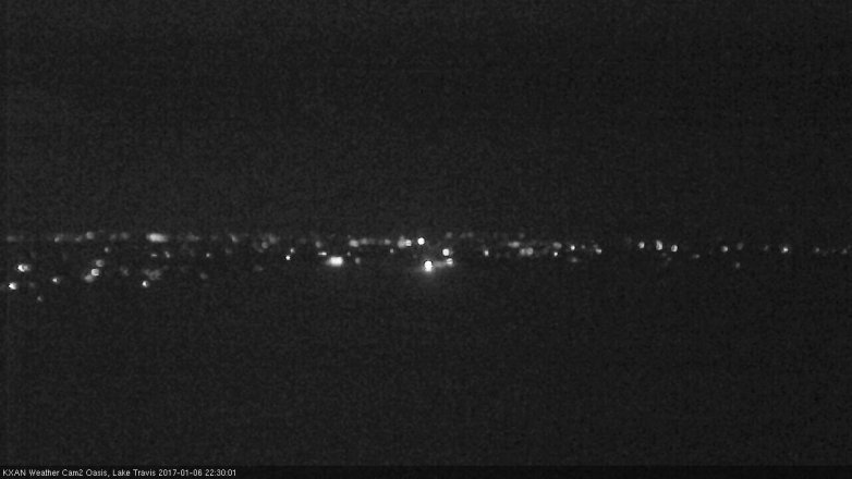 Lake Travis webcam, January 6, 2017 9:40 PM CT