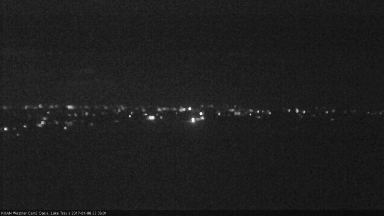 Lake Travis webcam, January 6, 2017 9:45 PM CT