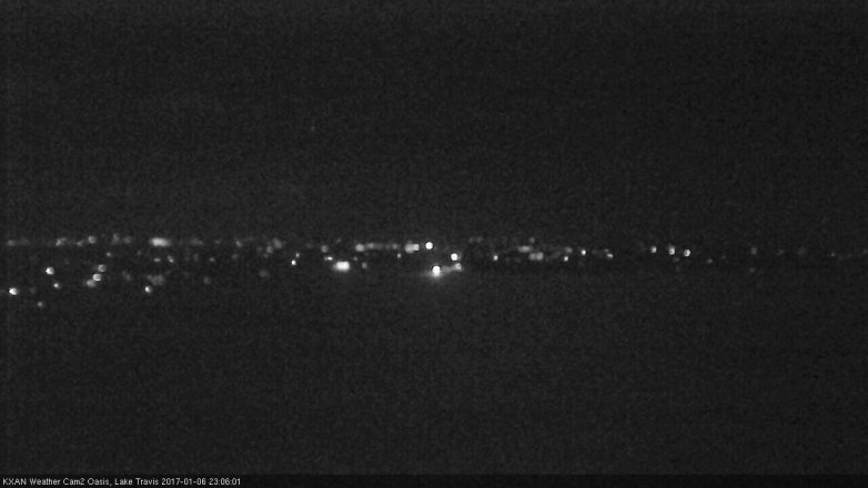 Lake Travis webcam, January 6, 2017 10:25 PM CT