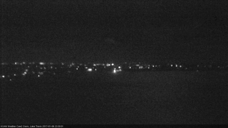 Lake Travis webcam, January 6, 2017 10:45 PM CT