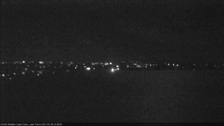 Lake Travis webcam, January 6, 2017 10:50 PM CT