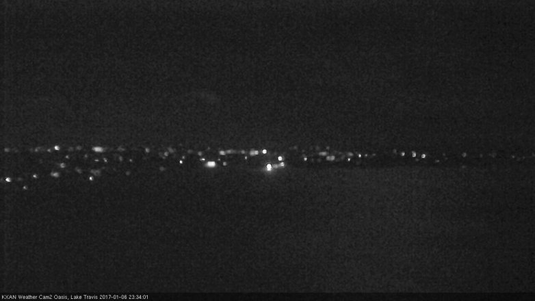 Lake Travis webcam, January 6, 2017 10:55 PM CT