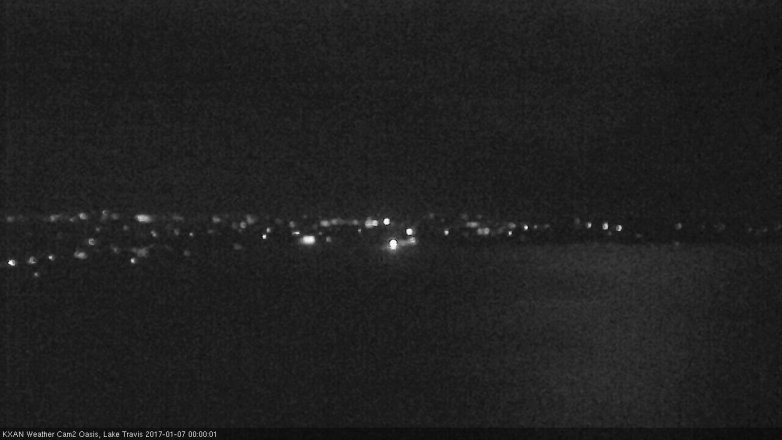 Lake Travis webcam, January 6, 2017 11:25 PM CT