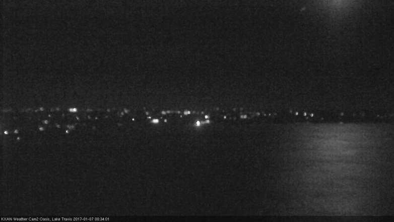 Lake Travis webcam, January 6, 2017 11:50 PM CT