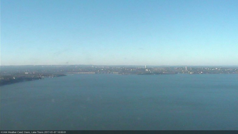 Lake Travis webcam, January 7, 2017 9:05 AM CT