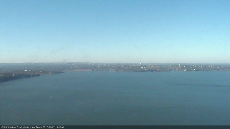 Lake Travis webcam, January 7, 2017 9:20 AM CT
