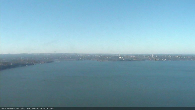 Lake Travis webcam, January 7, 2017 9:35 AM CT