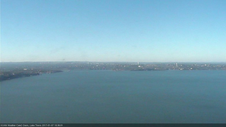 Lake Travis webcam, January 7, 2017 9:40 AM CT