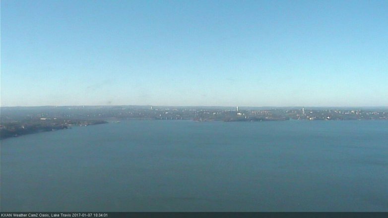 Lake Travis webcam, January 7, 2017 9:55 AM CT
