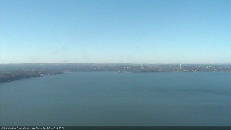 Lake Travis webcam, January 7, 2017 10:05 AM CT