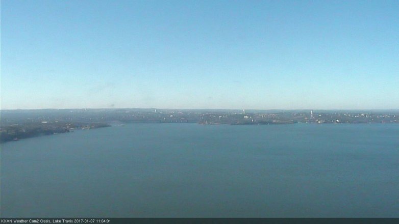 Lake Travis webcam, January 7, 2017 10:10 AM CT