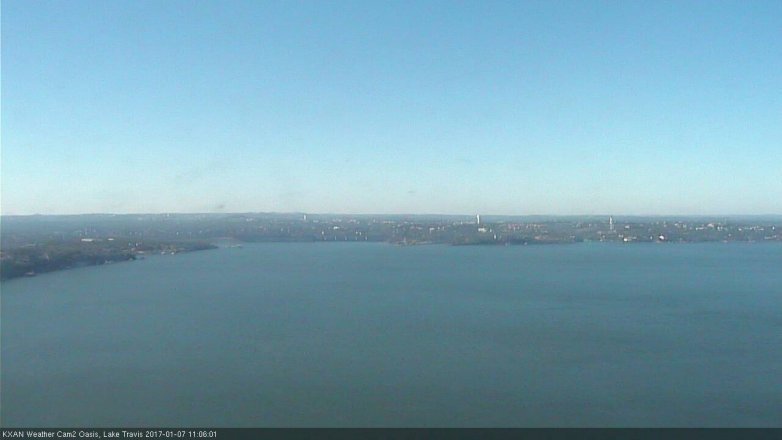 Lake Travis webcam, January 7, 2017 10:30 AM CT