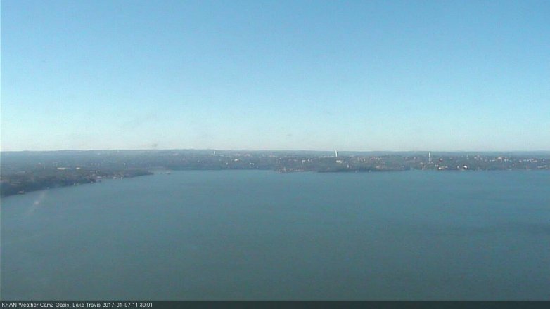 Lake Travis webcam, January 7, 2017 11:00 AM CT