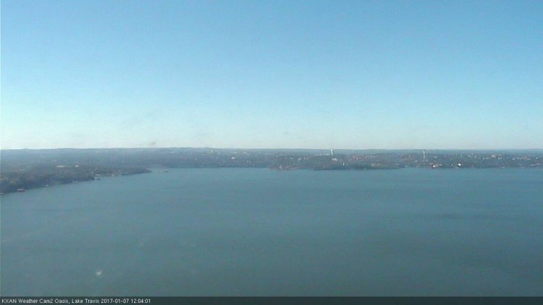 Lake Travis webcam, January 7, 2017 11:10 AM CT