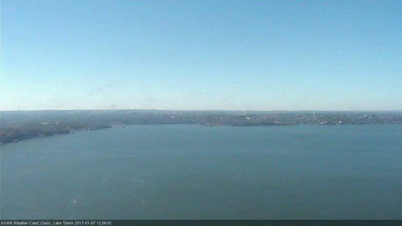 Lake Travis webcam, January 7, 2017 11:15 AM CT