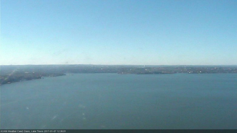 Lake Travis webcam, January 7, 2017 11:45 AM CT