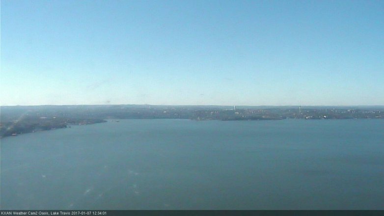 Lake Travis webcam, January 7, 2017 11:50 AM CT