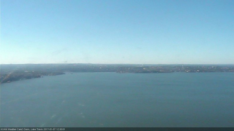 Lake Travis webcam, January 7, 2017 11:55 AM CT