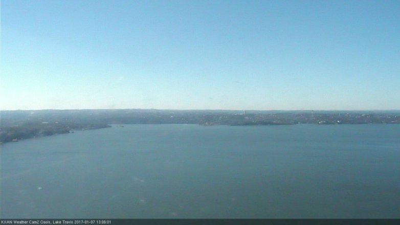 Lake Travis webcam, January 7, 2017 12:25 PM CT