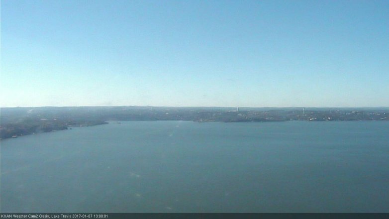 Lake Travis webcam, January 7, 2017 12:30 PM CT