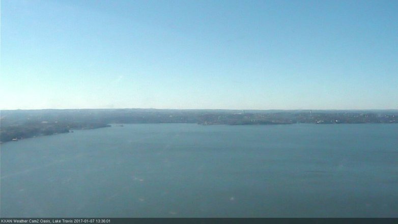 Lake Travis webcam, January 7, 2017 1:05 PM CT