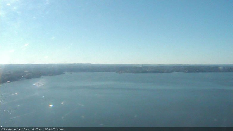Lake Travis webcam, January 7, 2017 2:00 PM CT