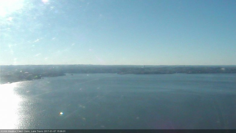 Lake Travis webcam, January 7, 2017 2:10 PM CT