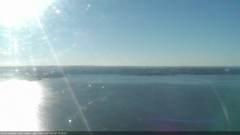 Lake Travis webcam, January 7, 2017 2:40 PM CT