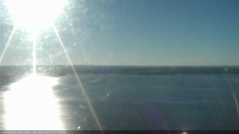 Lake Travis webcam, January 7, 2017 3:15 PM CT