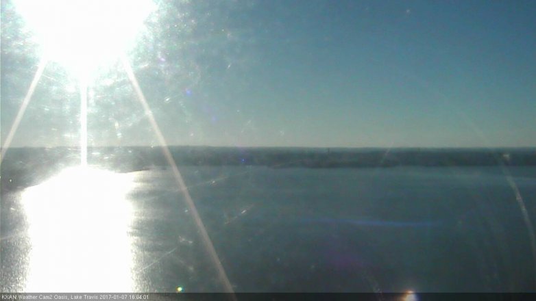 Lake Travis webcam, January 7, 2017 3:20 PM CT