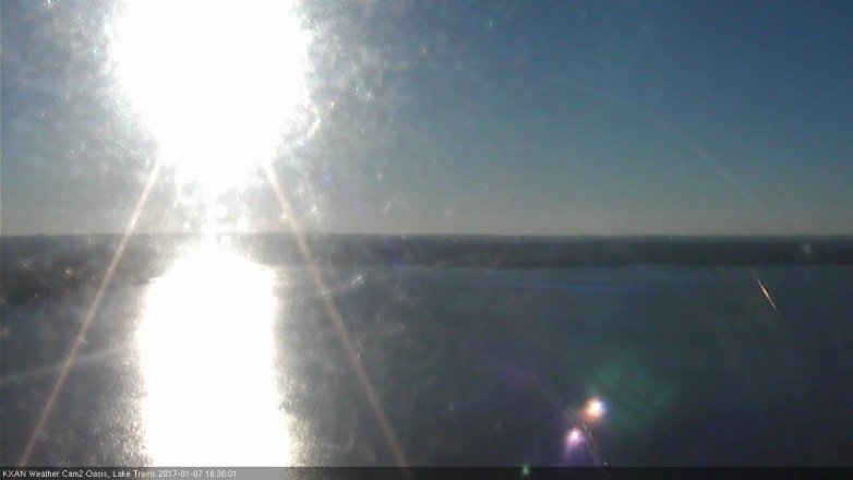 Lake Travis webcam, January 7, 2017 3:40 PM CT